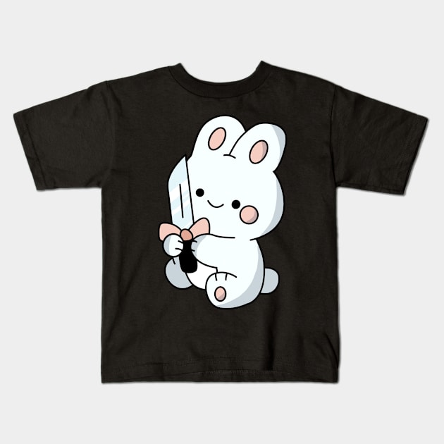 Funny bunny, with knife! Kids T-Shirt by Anime Meme's